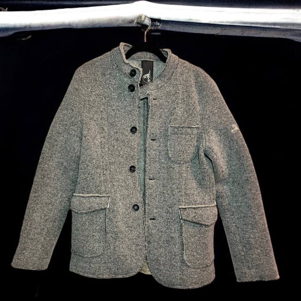Italy Walking Jacket. Wool blend. Luxurious casual jacket Made in Italy